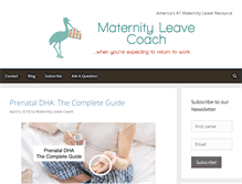 Tablet Screenshot of maternityleavecoach.com